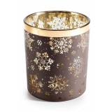 Candela Craciun sticla maro aurie 8.5x10 cm