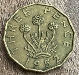 C50 - Moneda foarte veche - Anglia - three pence - 1952