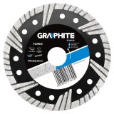 Disc diamantat turbo 115 mm Graphite pentru beton, piatra si granit