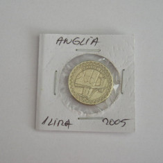 M3 C50 - Moneda foarte veche - Anglia - o lira sterlina - 2005