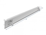 Panou masca 19&quot; 1U cu fixare Gri, Delock 67274