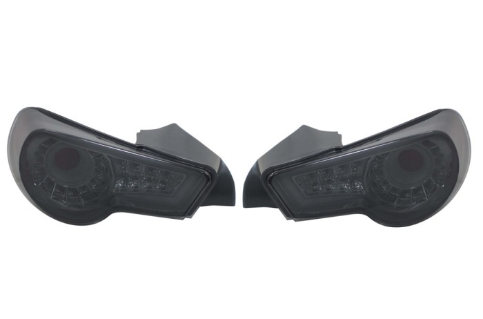 Set stopuri, lampa spate SUBARU BRZ, 06.2012-12.2020; TOYOTA GT-86, 06.2012-06.2021, partea stanga, dynamic indicator; LED; crom, fumuriu; TUNING,