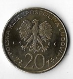 Moneda 20 zloti 1980 - Polonia, comemorativa