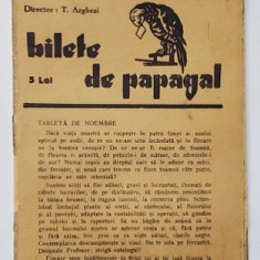BILETE DE PAPAGAL , REVISTA , DIRECTOR TUDOR ARGHEZI , NR. 23 , VOLUMUL III , ANII '37 - ' 38