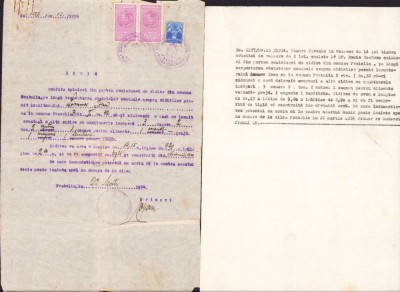 A830 Autorizație construcție, 1934, Fratelia, județul Timiș foto