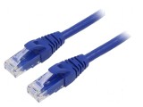 Cablul Patch U/UTP 6 litat Cu PVC albastru 2m 26AWG, QOLTEC