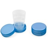 Pahar pliabil cu capac, 145 ml, albastru, CMCLASS