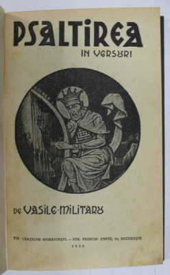 PSALTIREA IN VERSURI de VASILE MILITARU , 1933 foto