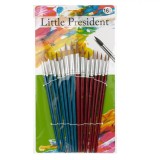 Set Pensule Pictură Rotunde, 16 Bucăți, Păr Natural, Multicolor, Oem