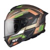 Casca modulabila MT Atom 2 SV Bast A6 military (maro/verde mat) (ochelari soare integrati), MT Helmets