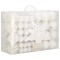 Set globuri si decoratiuni de Craciun, 100 piese, diverse dimensiuni cu stea, alb Household NewTrend