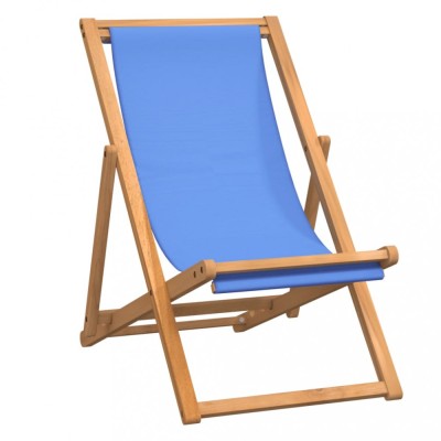 vidaXL Scaun de exterior, albastru, 56 x 105 x 96 cm, lemn de tec foto