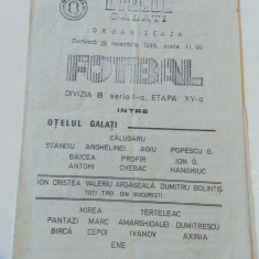 Program meci fotbal OTELUL GALATI - CEAHLAUL PIATRA NEAMT (26.11.1989)