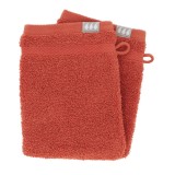 Set 2 Mănuși De Baie 15X21 Cm 100% Bumbac &ndash; Caramiziu | Mănuși Baie