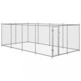 VidaXL Padoc pentru c&acirc;ini de exterior, 7,6 x 3,8 x 1,9 m
