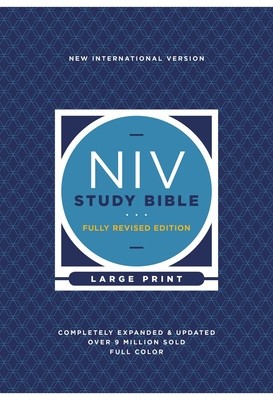 NIV Study Bible, Fully Revised Edition, Large Print, Hardcover, Red Letter, Comfort Print foto