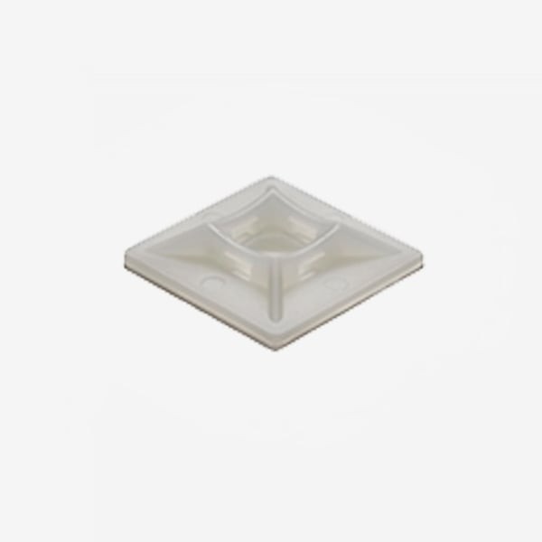 Set 100 buc suport cleme albe adezive 27x27 din plastic pentru prindere colier plastic 9660 Cobra