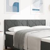 Tăblie LED vidaXL Design cu blocuri de diamant Gri &icirc;nchis 144 cm Țesătură