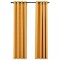 Perdele opace aspect panza cu ocheti 2 buc. 140x225 cm galben