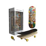 Fingerboard Premium Breakfast Innovium&trade;, Mini Skateboard din Lemn cu Accesorii Incluse, DIY, Roti Profesionale, Mini Surubelnita 5.5x12x4.5 cm