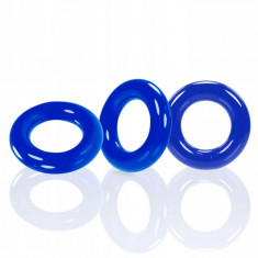 Pachet de trei inele - Oxballs Willy Rings Police Blue