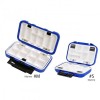 Cutie Accesorii Pescuit Garbolino S, 11.5x7.5x3.6cm, Plastic Rigid, Compartimente Multiple, Etanșă, Albastră