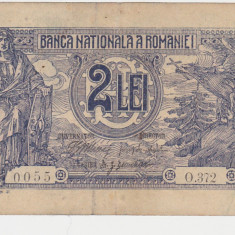 ROMANIA 2 LEI 1915 Danielopol Serie 3 Cifre F