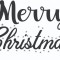Sticker decorativ, Merry Christmas , Negru, 85 cm, 4923ST