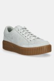 Sorel sneakers din piele intoarsă ONA AVE LOW SNEAKER culoarea turcoaz, 2150951335