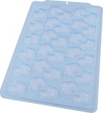 Forma Ciocolata Carucior Bebe Tripla, 30 Cavitati, 40x34x10mm - Matrita Bomboane, Praline, Botez, Decor Torturi