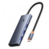 Hub USB-C Baseus UltraJoy, 3 x USB-A 3.0 - 1 x USB-C - 1 x HDMI - 1 x SD - 1 x microSD, Gri B00052803811-00