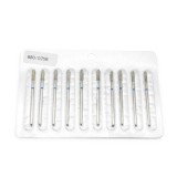 Set de 5 unități: Capăt de freză de diamant pentru cuticule, cilindru rotunjit, br&acirc;u albastru, 880/025B