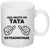 Cana alba personalizata &quot;Asa arata un tata extraordinar&quot;, INOVATIX&reg;. 330ml, Oem