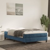 vidaXL Saltea de pat cu arcuri, albastru &icirc;nchis, 120x200x20 , catifea