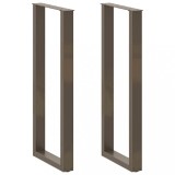 vidaXL Picioare de masă de bar &icirc;n formă de U, 2 buc., oțel natural, 40 x (110-111) cm 4013243