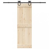 VidaXL Set feronerie pentru uși glisante, negru, 200 cm, oțel