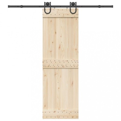 vidaXL Set feronerie pentru uși glisante, negru, 200 cm, oțel foto