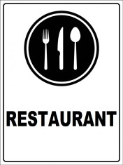 Placuta reflectorizanta pentru restaurant foto