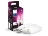 Set 2 becuri LED Philips Hue White Color Ambiance E14, 470lm - RESIGILAT