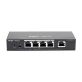 Switch 4 porturi PoE+ RJ45 Gigabit, 1 port uplink RJ45 Gigabit, L2 Cloud Management - Ruijie RG-ES205GC-P