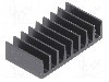 Radiator extrudat, aluminiu, 10mm x 19mm, neagra, FISCHER ELEKTRONIK - ICKSMDB10SA