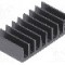Radiator extrudat, aluminiu, 10mm x 19mm, neagra, FISCHER ELEKTRONIK - ICKSMDB10SA