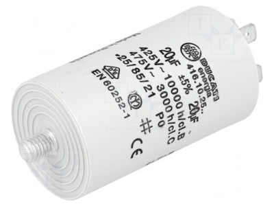 Condensator pentru Motoare 20uF 425VAC foto