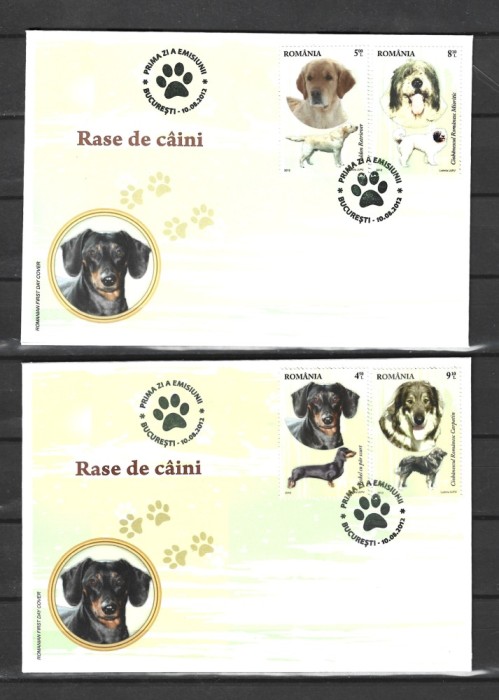 ROMANIA 2012 - RASE DE CAINI - FDC - LP 1949