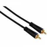 Cablu audio, Hama, 2x RCA, tata - tata, aurit, 1.5m