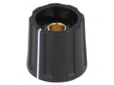 Buton rotativ ABS cu indicator &Oslash;16x15,5mm negru