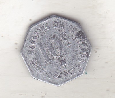 bnk mnd Franta Maison Milhaud - Narbonne 10 centimes 1917 foto
