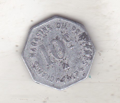bnk mnd Franta Maison Milhaud - Narbonne 10 centimes 1917