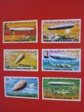 MAURITANIA, ZEPPELINE - SERIE COMPLETĂ ȘTAMPILATĂ