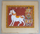 &quot;Car alegoric&quot; tempera pe hartie Orissa India cca 1900, Istorice, Altul